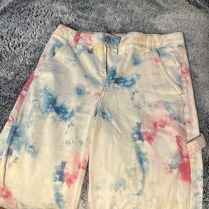 wild fable tie dye high rise utility cargo pants size 6